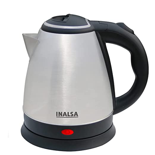 INALSA Electric Kettle 1.5 Liter with Stainless Steel Body - Kwik|Auto Shut Off & Boil Dry Protection Safety Features| Cordless Base & Cord Winder|Hot Water Kettle |Water Heater Jug INALSA Electric Kettle 1.5 Liter with Stainless Steel Body - Kwik|Auto Shut Off & Boil Dry Protection Safety Features| Cordless Base & Cord Winder|Hot Water Kettle |Water Heater Jug
